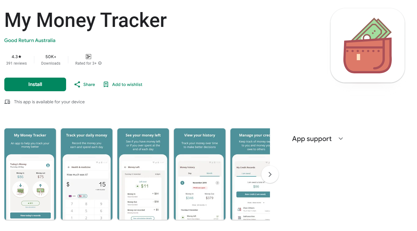 My Money Tracker App